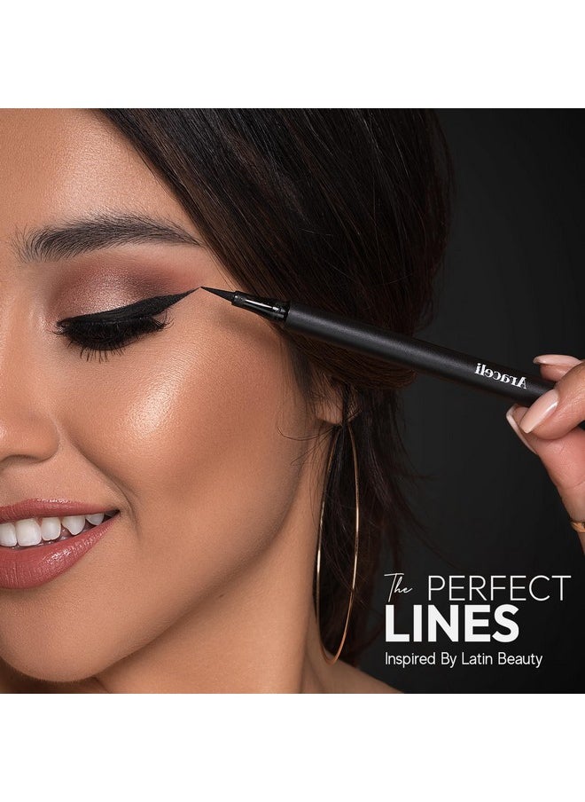 Araceli Beauty Liquid Eyeliner - Water Resistant Long-Lasting Eyeliner Pen - Precision Liquid Eye Liner with Smudge-Proof Formula - Easy Glide & Quick Dry - Perfect for Cat Eye & Winged Looks - Black