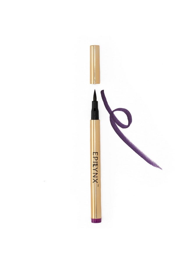 EPILYNX Long Lasting Waterproof Liquid Eyeliner with Precision Tip | Gluten and Allergen Free, Vegan Eyeliner Pencil |2mL| Purple by Dr. Liia