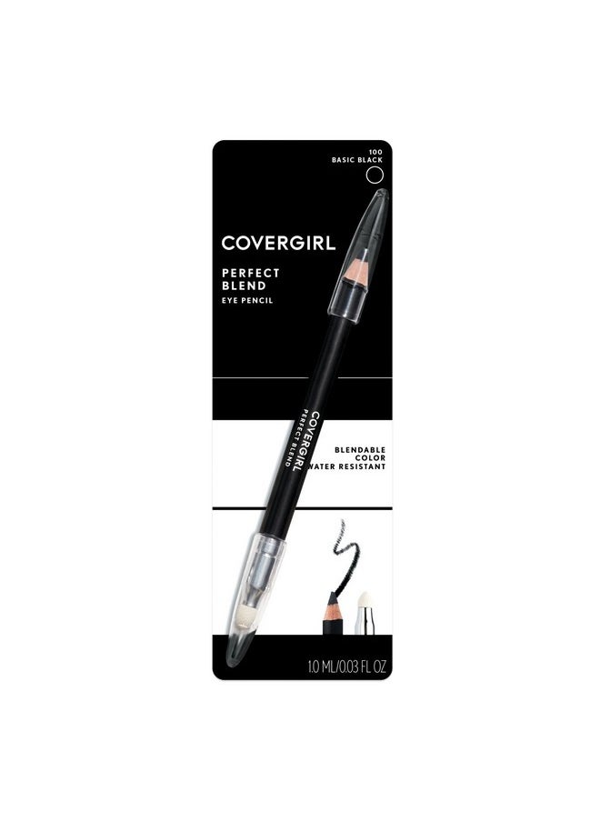 COVERGIRL Perfect Blend Eyeliner Pencil, Basic Black, Eyeliner Pencil with Blending Tip For Precise or Smudged Look, 1 Count