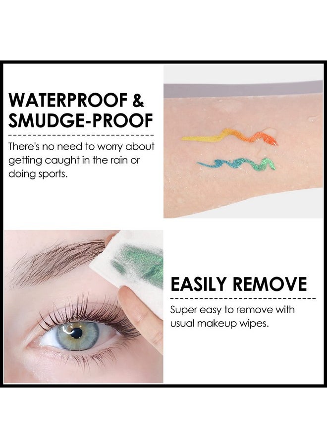 FOCALLURE Chameleon Liquid Eyeliner,Intense Color Shifting Eyeliner Pen,Metallic Multi-Reflective Finish,Sweatproof,Smudge-proof,Ultra-Fine Tip,CRYSTAL SOUL