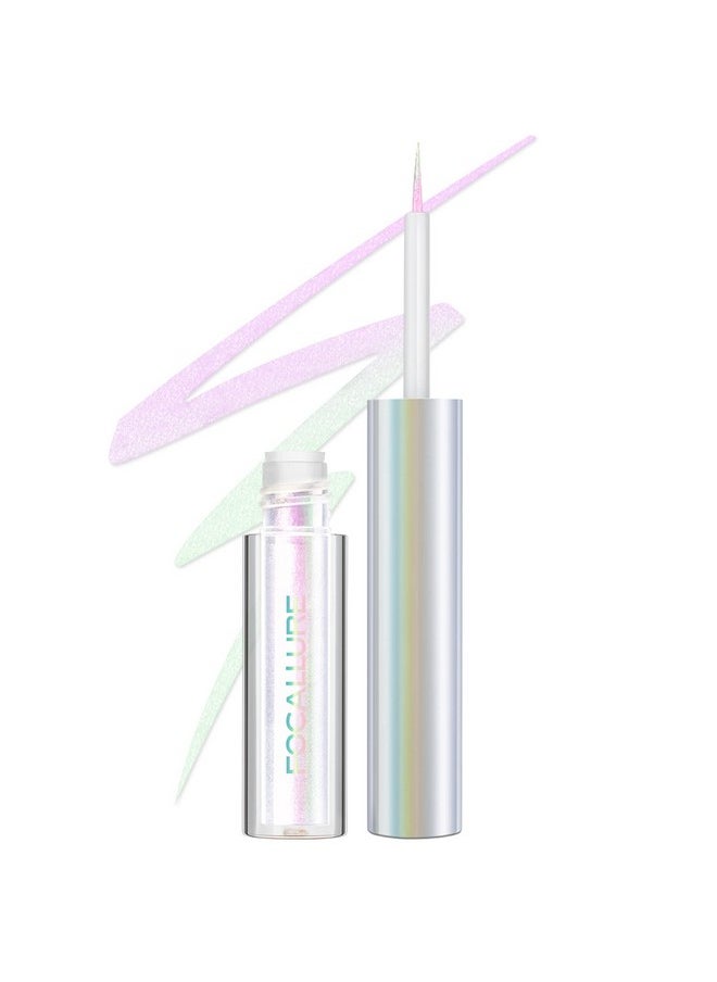 FOCALLURE Chameleon Liquid Eyeliner,Intense Color Shifting Eyeliner Pen,Metallic Multi-Reflective Finish,Sweatproof,Smudge-proof,Ultra-Fine Tip,CRYSTAL SOUL
