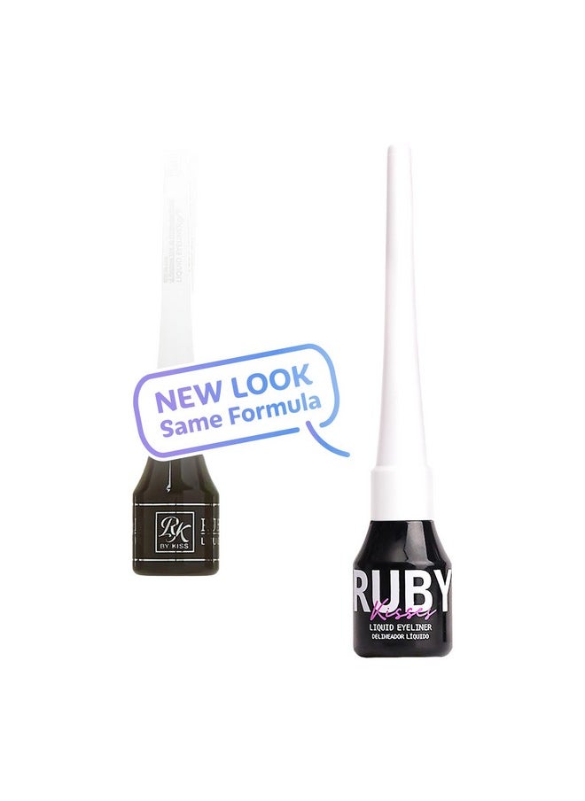 Ruby Kisses Classic Liquid Eyeliner, Smudgeproof Long Lasting Eye Makeup with Felt-Tip Applicator (1 PACK, White)