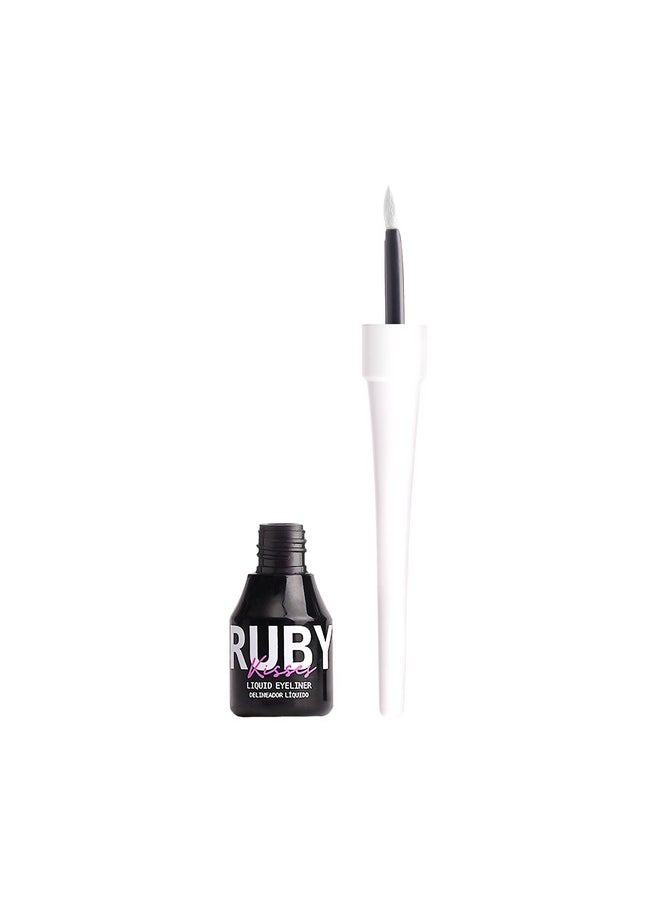Ruby Kisses Classic Liquid Eyeliner, Smudgeproof Long Lasting Eye Makeup with Felt-Tip Applicator (1 PACK, White)