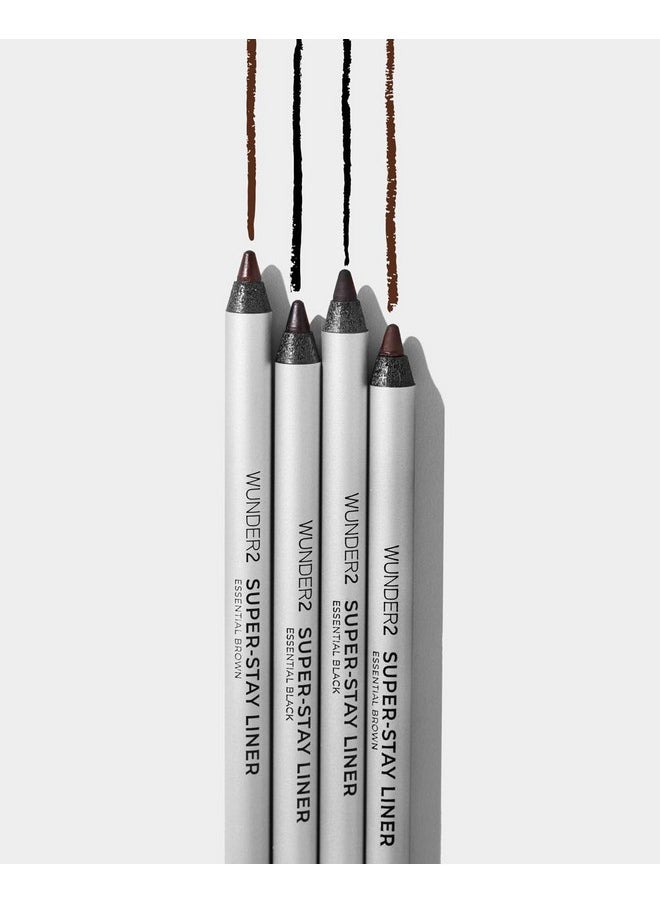 Wunderbrow Super-Stay Liner Makeup Eyeliner Pencil Long Lasting Waterproof Eye Liner, Color Essential Black Matte