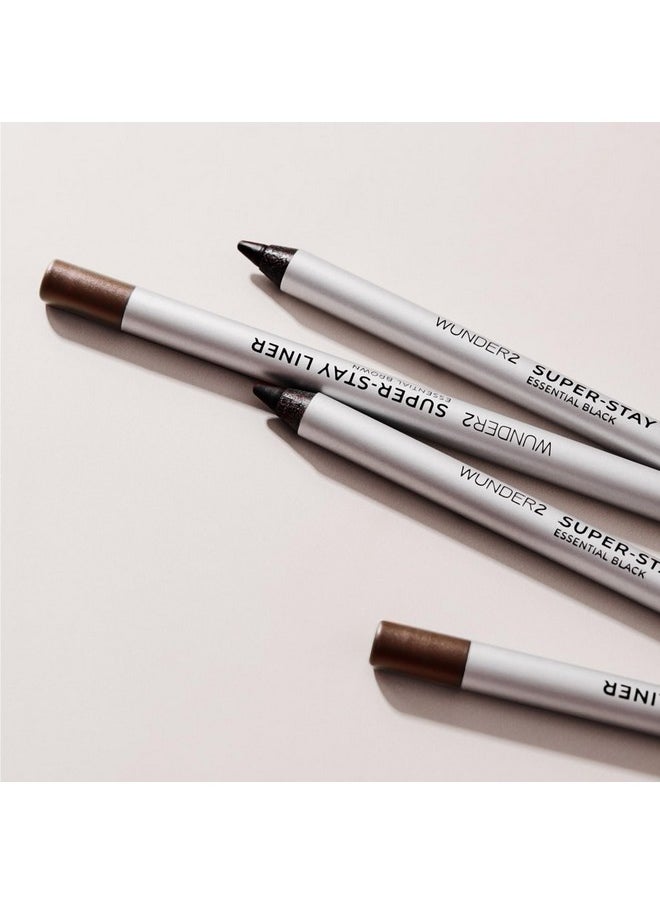 Wunderbrow Super-Stay Liner Makeup Eyeliner Pencil Long Lasting Waterproof Eye Liner, Color Essential Black Matte
