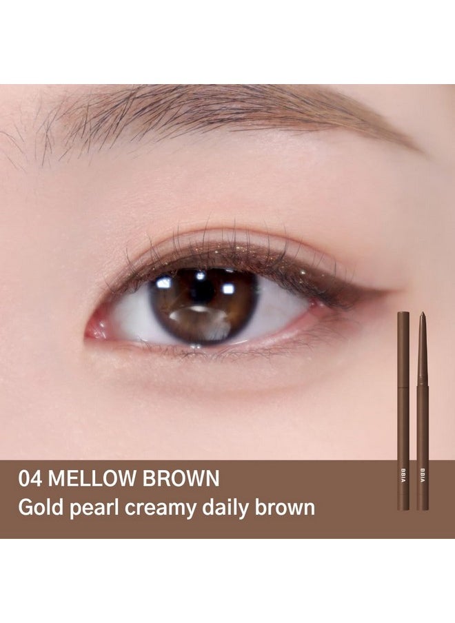 BBIA Last Auto Gel Eyeliner 17 Color - Multi-Use Longwear & Waterproof Mechanical Eye Liner Easy Drawing with Smooth Texture Smudge-Resistant Shadow & Glitter Vegan Korea Eye Makeup (04 MELLOW BROWN)