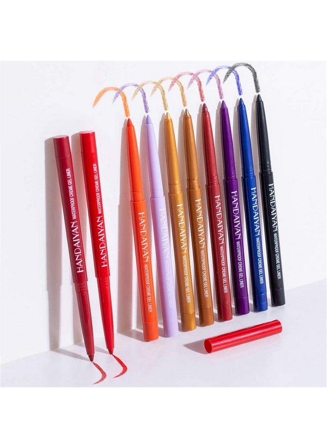 BONNIE CHOICE 20 PCS Colored Eyeliners Pencil Set, 20 Colors Waterproof Long Lasting Retractable Matte Colorful Eyeliner Milti-Functional Eyeliner Eyeshadow Highlight Pen Christmas Gifts for Women