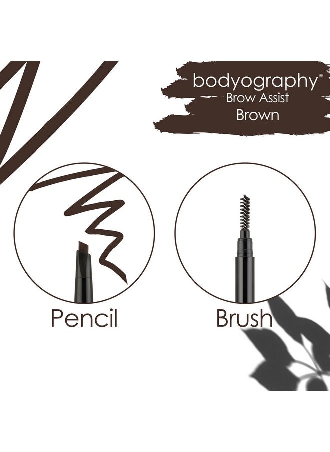 Brow Assist - Brown by Bodyography for Women - 0.007 oz Brow Pencil