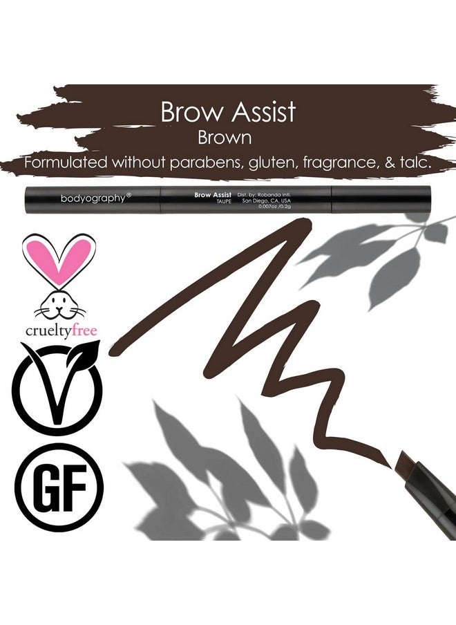Brow Assist - Brown by Bodyography for Women - 0.007 oz Brow Pencil