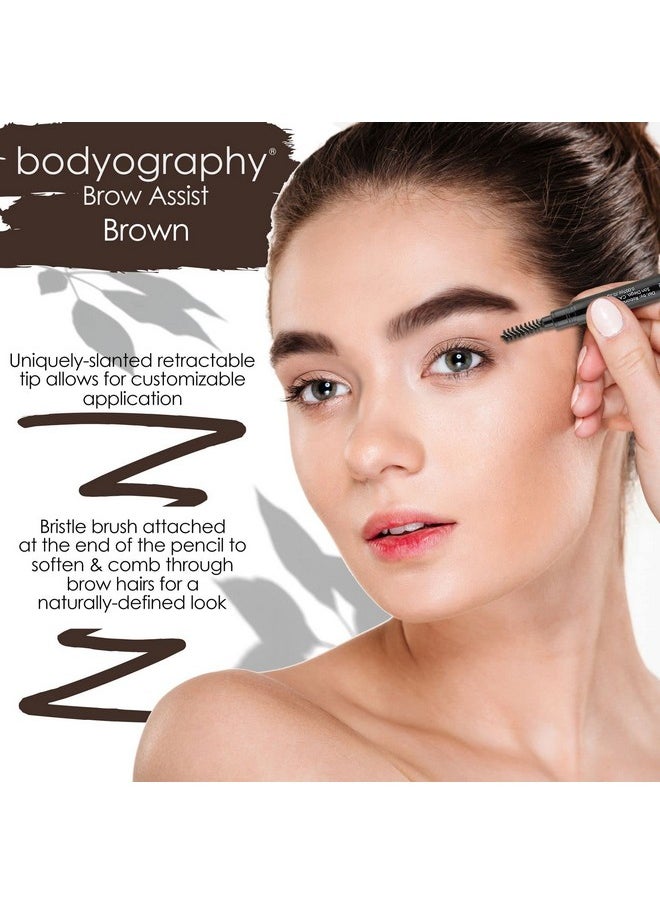 Brow Assist - Brown by Bodyography for Women - 0.007 oz Brow Pencil