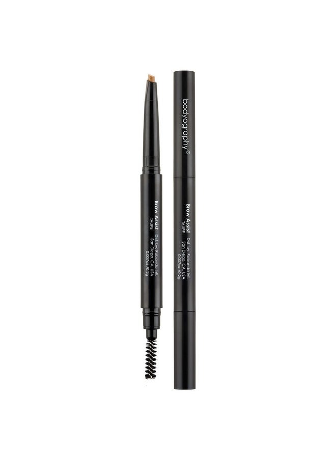 Brow Assist - Brown by Bodyography for Women - 0.007 oz Brow Pencil