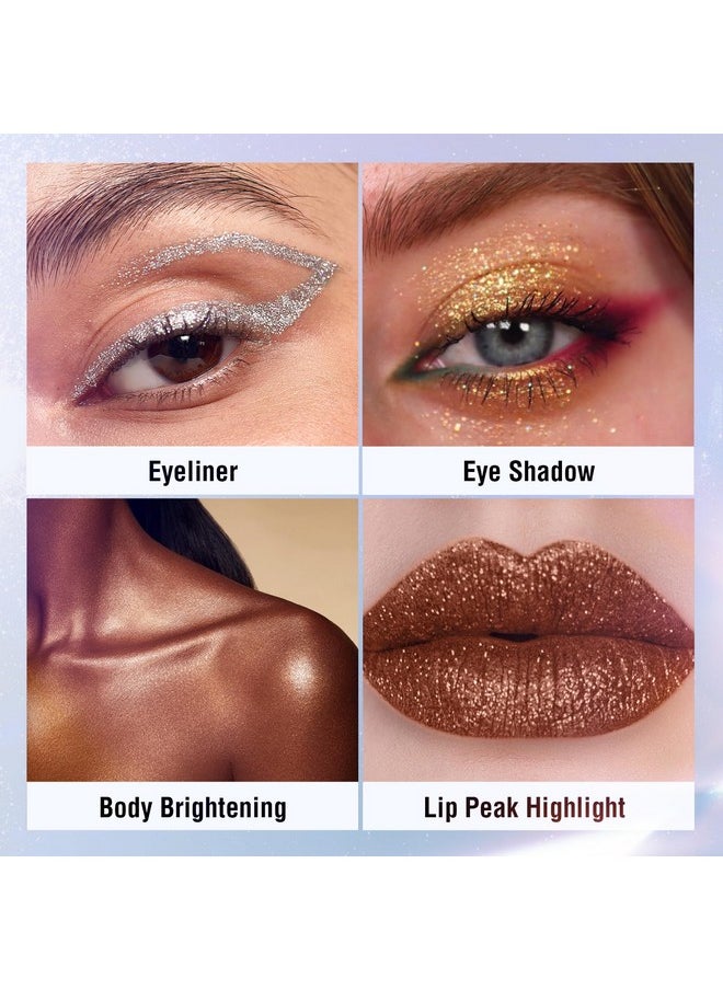 AVIERLL Glitter Eyeliner Set Long-Lasting Shiny Waterproof Colored Eyeliner, Easy to Color Eyeliner Without Smudging Fast-Drying Long-Lasting Eye Makeup（8-Colors）