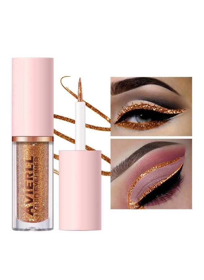 AVIERLL Glitter Eyeliner Set Long-Lasting Shiny Waterproof Colored Eyeliner, Easy to Color Eyeliner Without Smudging Fast-Drying Long-Lasting Eye Makeup（8-Colors）