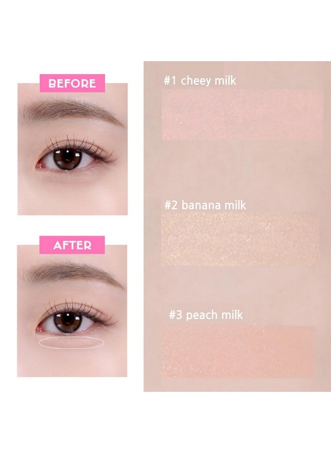 BBIA Last Powder Pencil 3 Colors - Shimmer Glitter Stick Eyeshadow Eyeliner, Under Eye Highlighter Stick Smooth Long-Lasting Creamy Crayon Eye Shadow Liner Pencil Korean Eye Makeup (02 BANANA MILK)