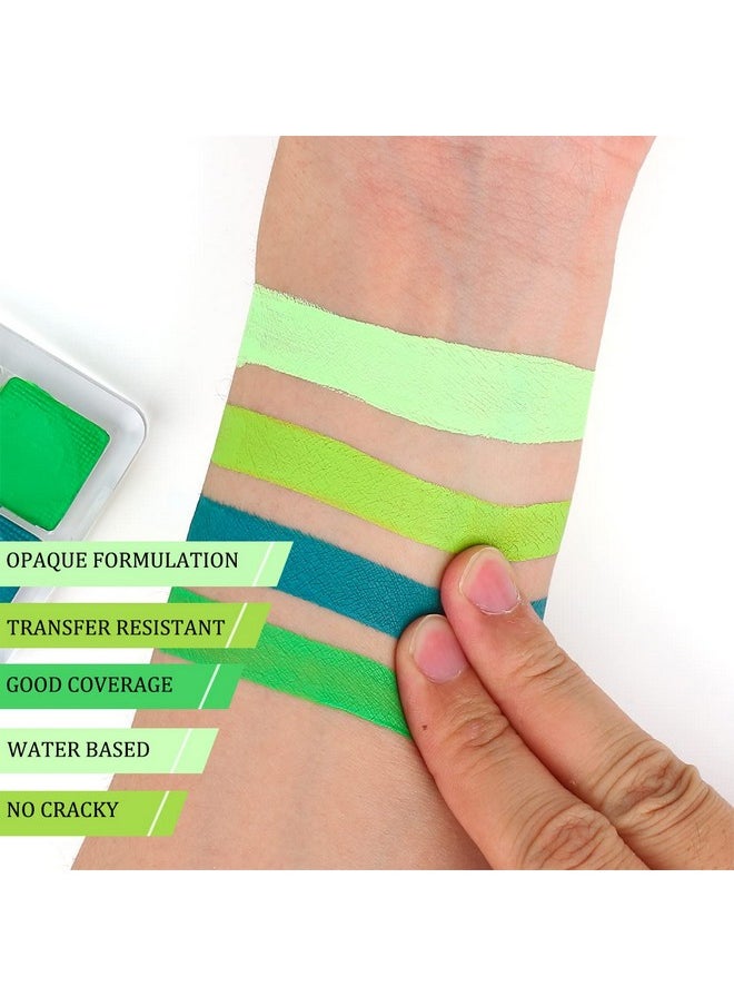 Bowitzki Water Activated Eyeliner Palette Graphic Eye Liner Smudge proof Hydra Liner-4 Colors (Green)