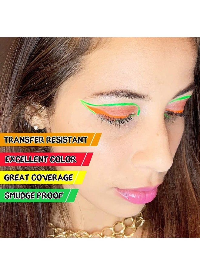 Bowitzki 8x5 Gram Water Activated Eyeliner Hydra Liner Makeup UV Glow Fluorescent Color Graphic Retro Face and Body Paint (UV Color)