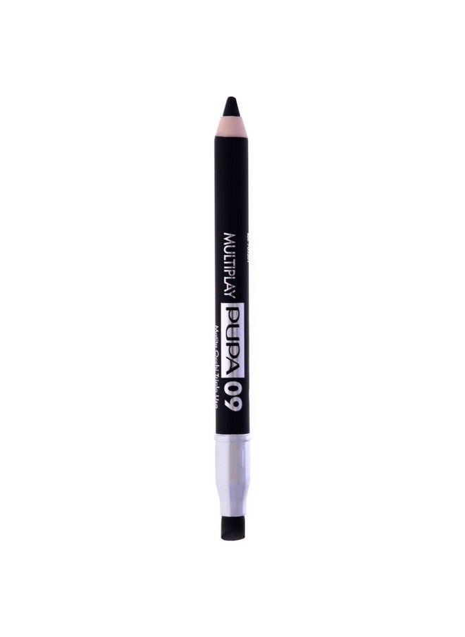 Pupa Milano Multiplay Eye Pencil - Creamy, Blendable Eyeliner With Smudge Tip - Create Long Wearing, Glamorous Intensity - Smooth And Lasting Color Liner For Waterline Or Lid - 09 Black - 0.03 Oz