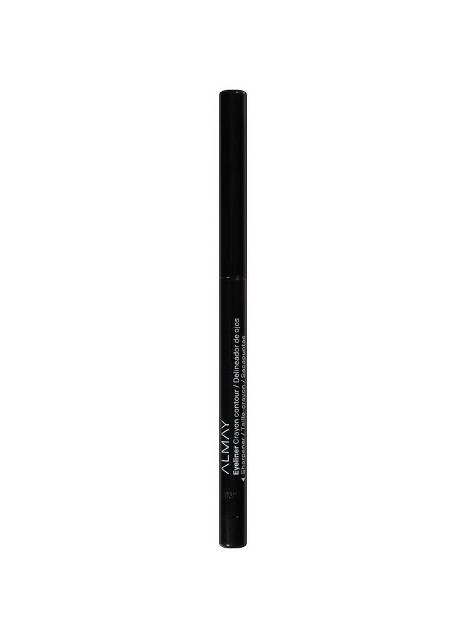 Almay Eyeliner Pencil, Eye Makeup Stocking Stuffers for Women, Built-in Sharpener, Hypoallergenic, Water Resistant, 205 Black, 0.01 fl oz