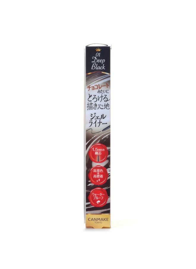 CANMAKE Creamy Touch Liner 1.5mm Slim Eyeliner (0.09 g) (01 Deep Black)