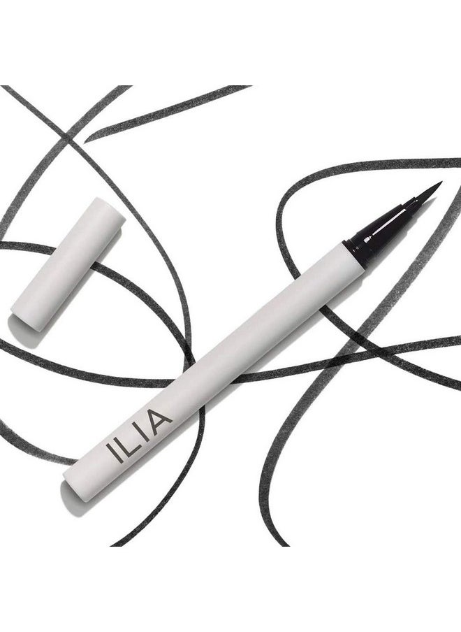 ILIA - Clean Line Liquid Liner | Non-Toxic, Vegan, Cruelty-Free, Quick Dry, Carbon Black-Free, + Water Resistant with Precision Tip (Black, 0.01 fl oz | 0.55 ml)