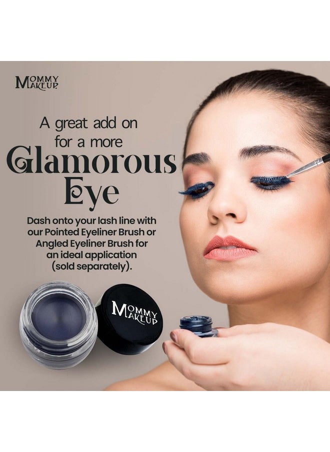 Mommy Makeup Waterproof Stay Put Gel Eyeliner Pot High Pigment, Long Lasting, 0.14 oz (Blue Angel)