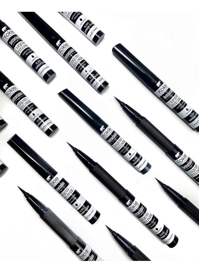 Kokie Retractable Liquid Eyeliner, Pointed Felt Tip, Waterproof & Smudge Free, Long-lasting, Vegan, Cruelty-Free