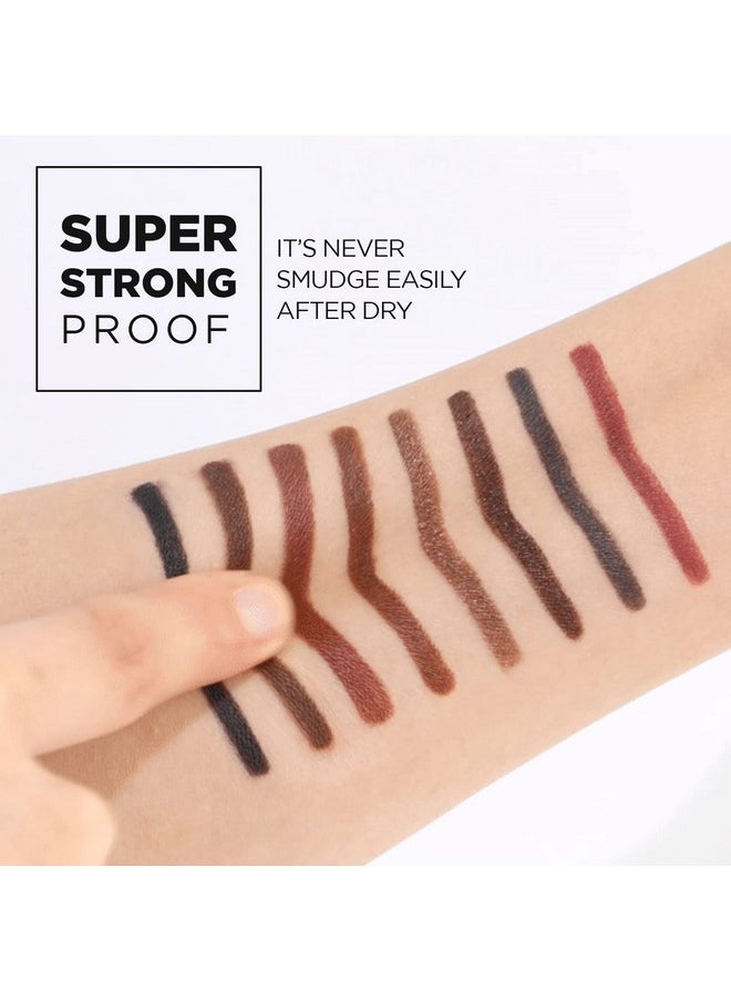 THESAEM Eco Soul Powerproof Super Slim Eyeliner - Smudge Proof Gel Eyeliner - Micro Precision Tip (2mm) - Highly Pigmented & Long-lasting Eye Makeup Glides on Smoothly, 0.1g (BR05 Choco Brown)