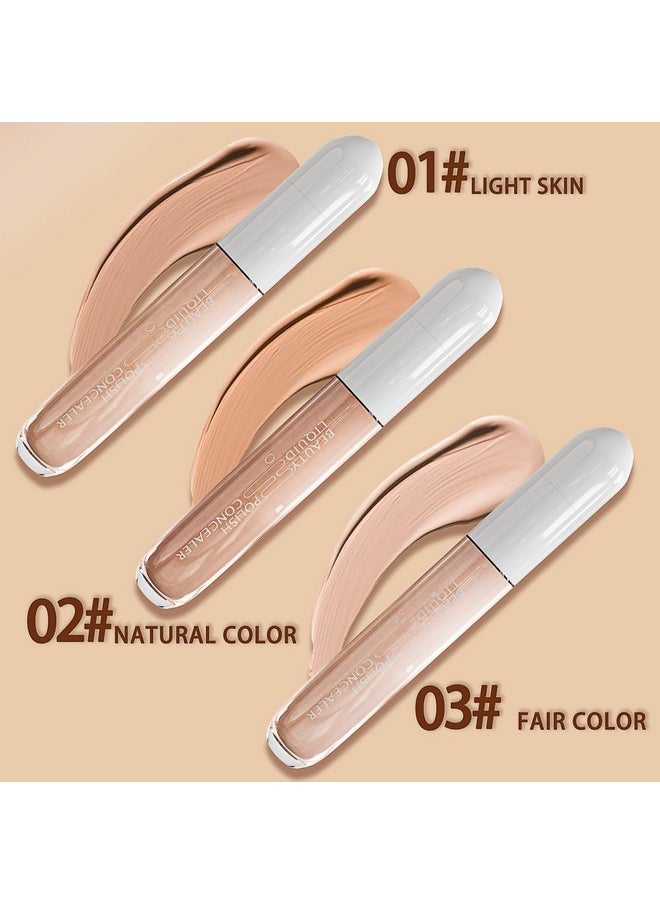 DMLNN Concealer Full Coverage, under eye concealer for Dark Circles & Dark Spots, Waterproof Long-Lasting Brightener Concealer Makeup for All Skin - Light Skin