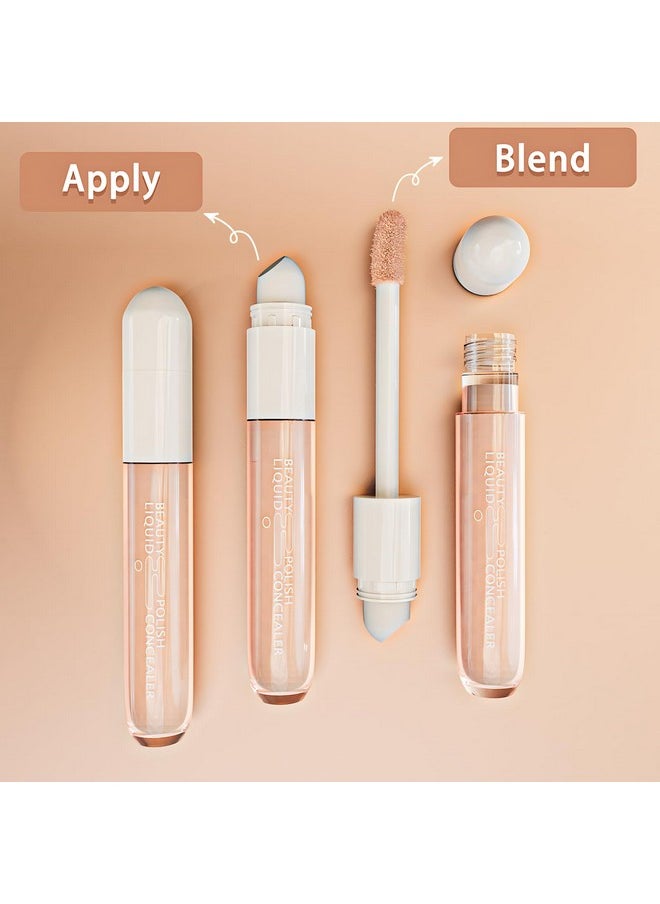 DMLNN Concealer Full Coverage, under eye concealer for Dark Circles & Dark Spots, Waterproof Long-Lasting Brightener Concealer Makeup for All Skin - Light Skin