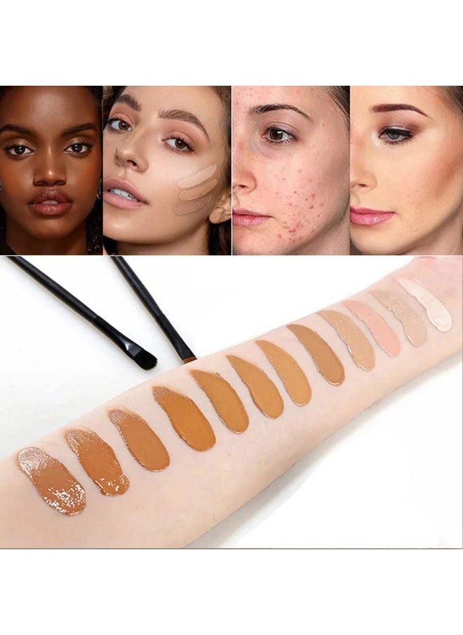 Professional Color Correcting Concealer Cream,12 Color Concealer Foundation Palette,Long-Wearing Full Coverage Makeup and Corrector for Under Eye Dark Circles,Acne & Blemishes,Reduces Redness