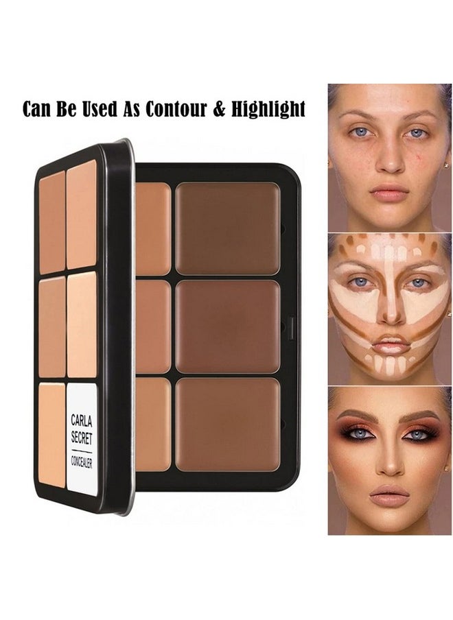 Professional Color Correcting Concealer Cream,12 Color Concealer Foundation Palette,Long-Wearing Full Coverage Makeup and Corrector for Under Eye Dark Circles,Acne & Blemishes,Reduces Redness