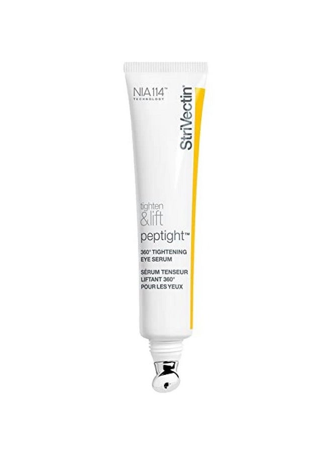 StriVectin Tighten & Lift Peptight 360 Degree Eye Serum with Tightening & Brightening Peptides for Wrinkles, Under Eye Bags and Puffiness, 1 fl. Oz