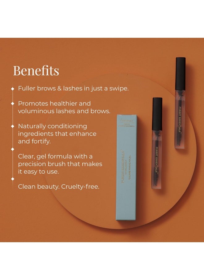 Forest Essentials Nayantara Clear Lash & Brow Growth Serum | Improves Lash & Brow Length & Boosts Hair Growth | Natural Formula Infused with Ayurvedic Nourishing Oils and Vitamin E
