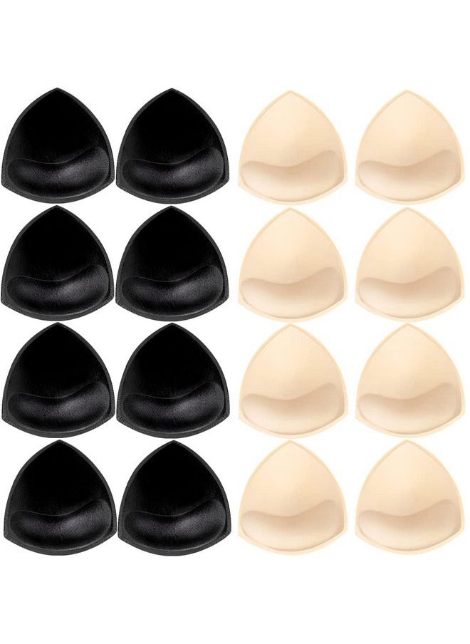Hicdaw 8 Pairs Bra Pads Inserts Bra Cups Insert Sports Bra Pad Insert Sew in Bra Cups for Women