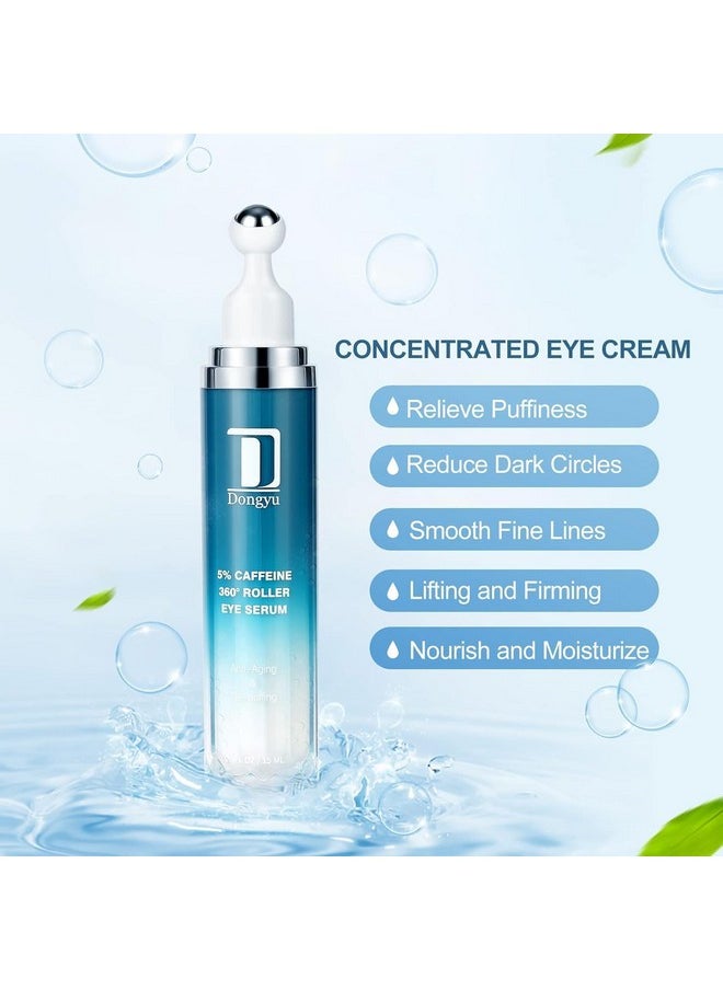 Caffeine Eye Cream for Dark Circles: Under Eye Cream Morning Skincare - Daily Eye Serum for Eyelids Puffiness (Formula Upgraded)
