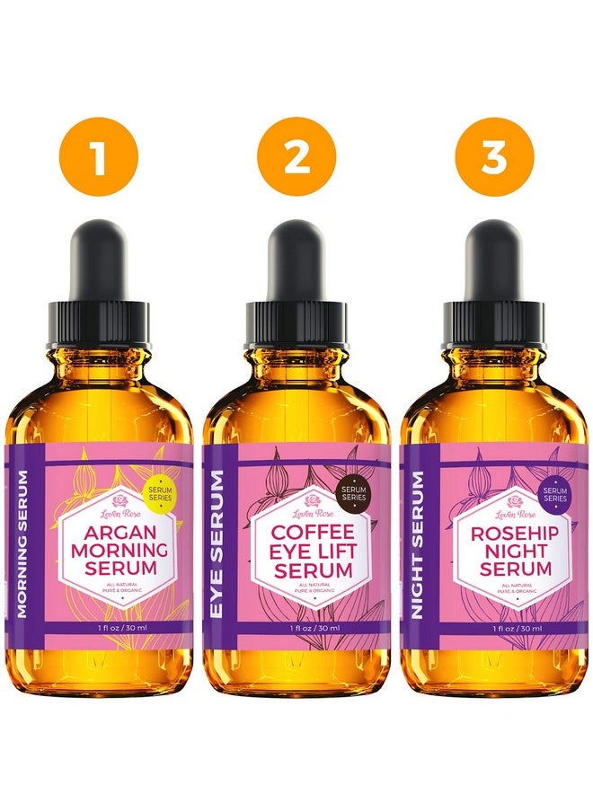 Leven Rose Coffee Bean Caffeine Serum for Eyes 1 oz - Anti-aging Caffeine Eye Serum - Organic Under Eye Serum - Eye Serum for Puffy Bags Under Eyes