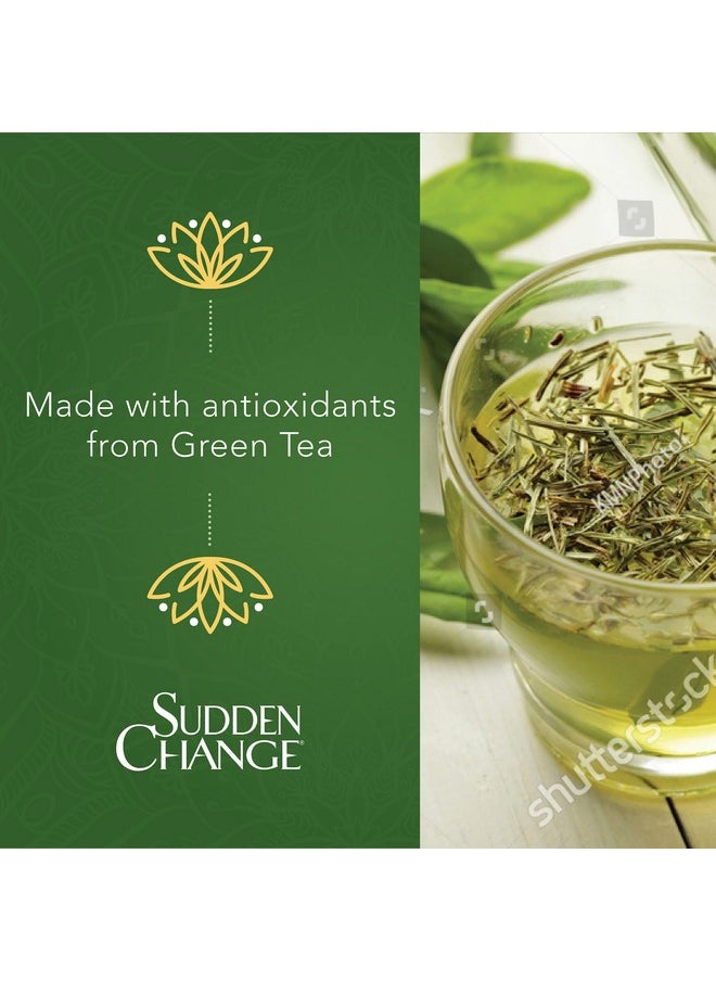 Sudden Change Green Tea Facial Mask - Diminish Wrinkles, Puffiness & More - Improve Texture, Purify Pores & Remove Excess Oil - Made with Antioxidants - Cooling Sensation for Relaxation (3.4 oz)