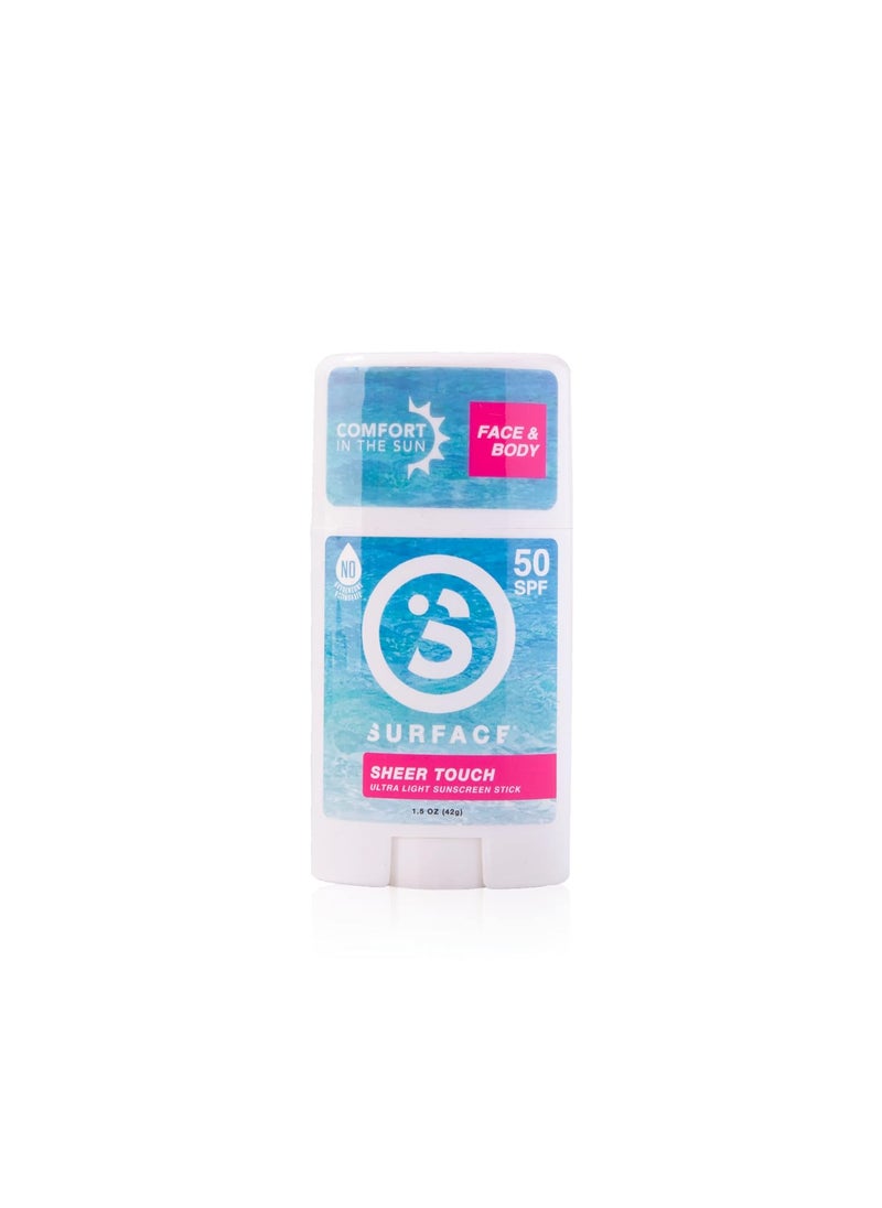 Surface TROPIX Sheer Touch Sunscreen Stick, Water Resistant, UVA/UVB Broad Spectrum, Fast Drying Protection, PABA Free - SPF 50-1 PACK