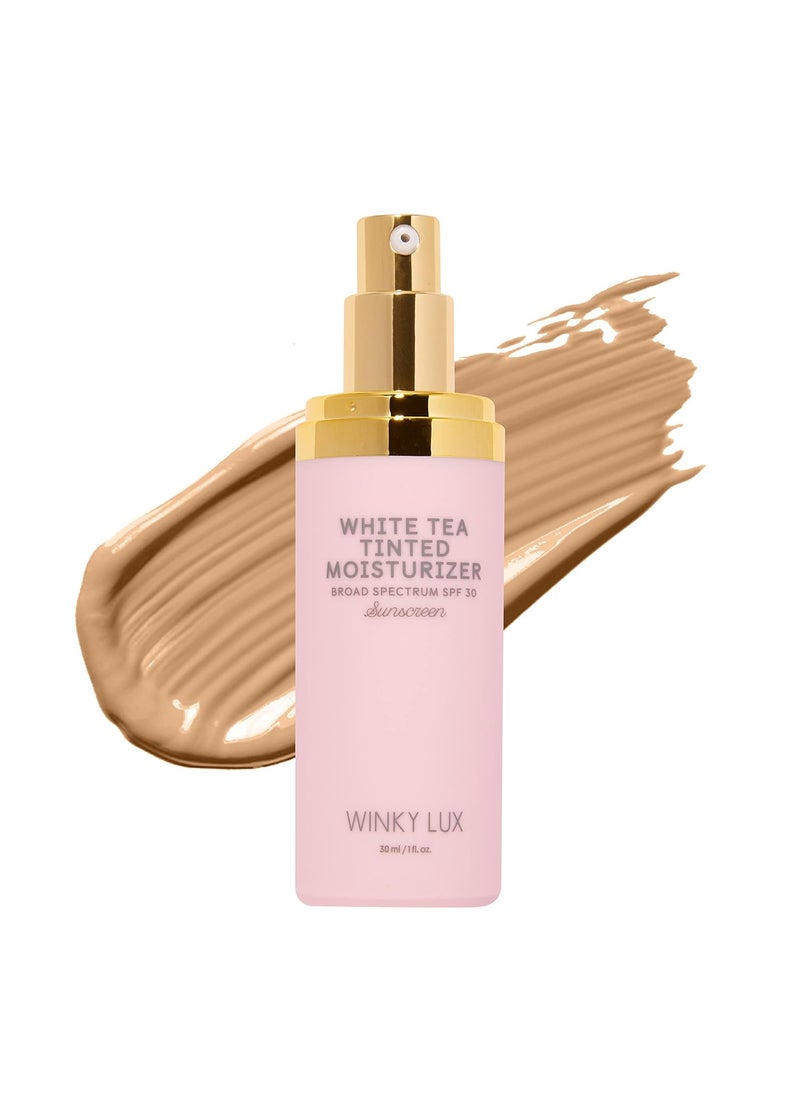 Winky Lux White Tea Tinted Moisturizer SPF 30 Sunscreen, Tinted Moisturizer for Face with SPF, SPF 30 Face Moisturizer with Vitamin E, Medium