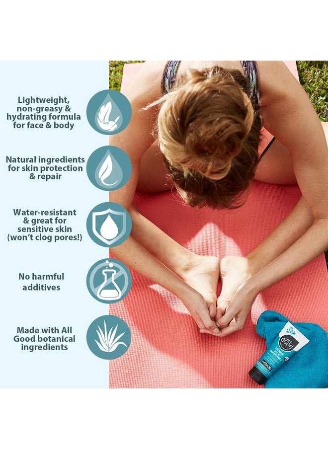 All Good Sport Mineral Sunscreen Lotion - Coral Reef Friendly, Water & Sweat Resistant, Face & Body, UVA/UVB Broad Spectrum SPF 30+ (3 oz)(3-Pack)