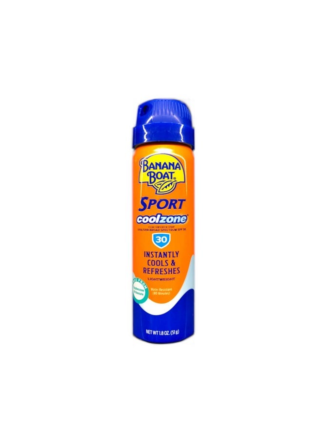 Banana Boat Continuous Spf#30 Sport 1.8 Ounce Cool Zone (6 Pieces) (53ml)