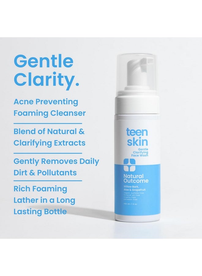 natural outcome Teen Skin Face Wash | Gentle Foaming Daily Boys & Girls Facial Cleanser Lotion | Natural Non-toxic Ingredients | For Teens, Preteens & Kids Looking to Prevent Acne | 5 oz