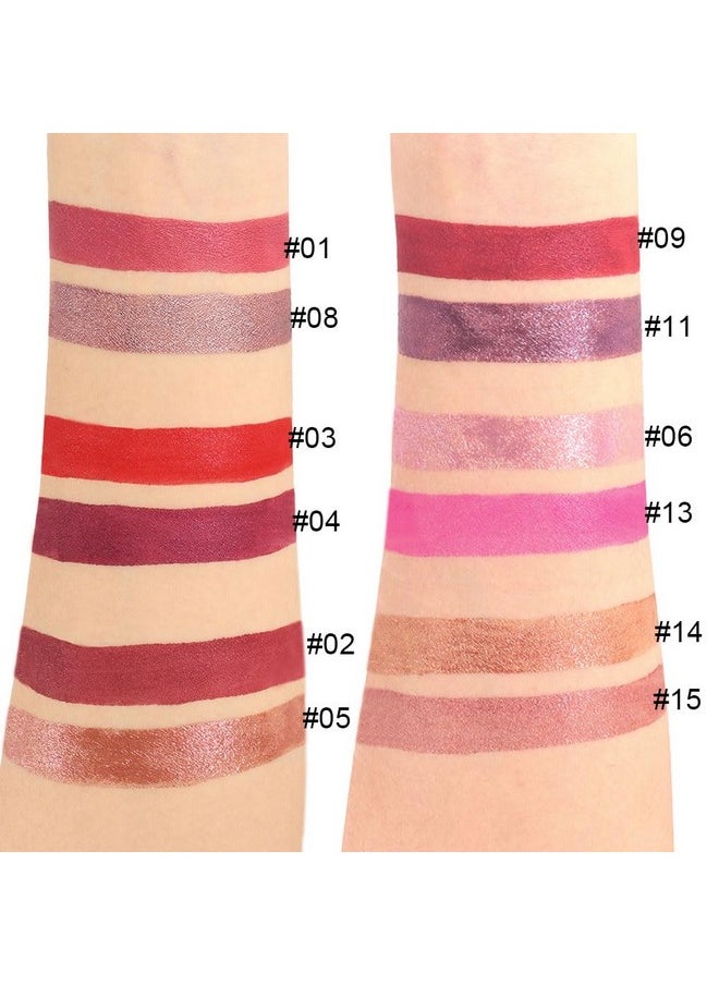 evpct 1Pcs Plum Red Matte to Glitter Liquid Lipstick Lip Set Kit, Long Lasting Matte Diamond Glitter Lipstick Waterproof, Colorful Sparkly Glossy Metallic Shimmer Sparkle Lip Gloss for Women 15#