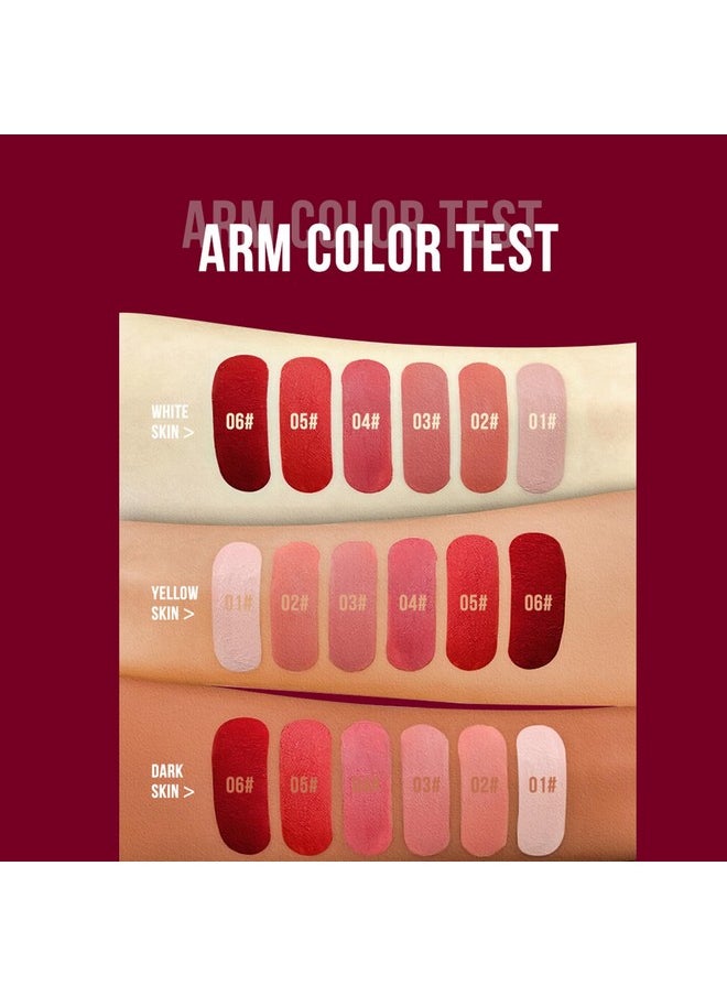 KTouler 3 Colors Matte Liquid Lipstick Set, Velvet Smooth Nude Lip Gloss, Waterproof Moisturizing Long Lasting Highly Pigmented Matte Lip Stain with Gift Box (A)