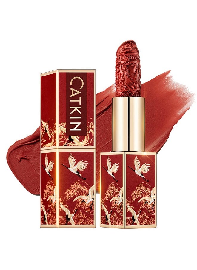 Catkin Semi-Matte Lipstick Hydrating High Impact Color Infused with Vitamin E and Avocado Oil Smooth Soft Texture Long Lasting Matte Finish 129