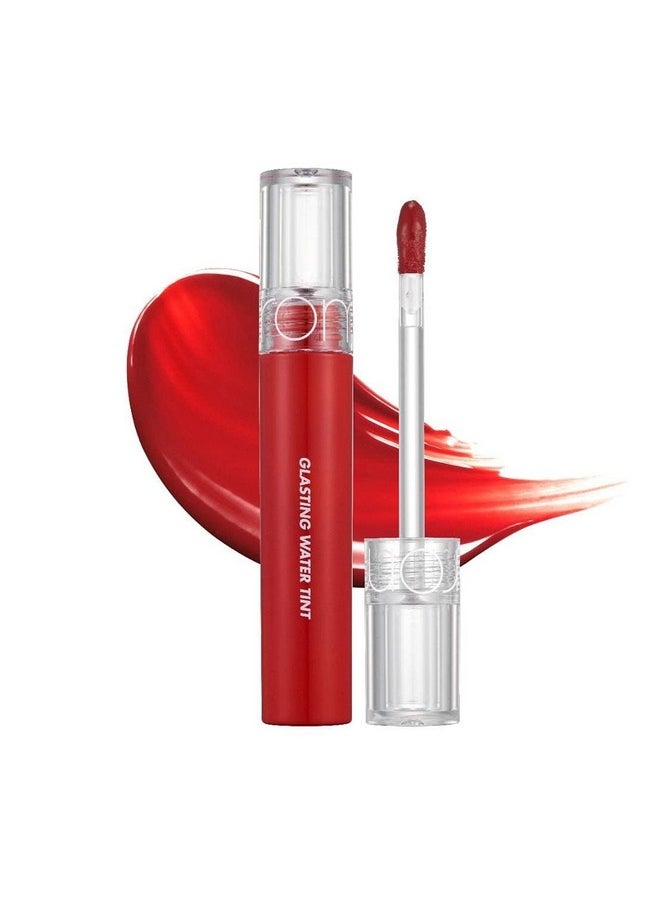 [rom&nd] Glasting Water Tint 8 colors | Vivid color, Glossy Finish, Long-lasting, moisturizing, Highlighting, Natural-beauty | Lip Tint for Daily Use, K-beauty | 4g/0.14oz No.02 RED DROP