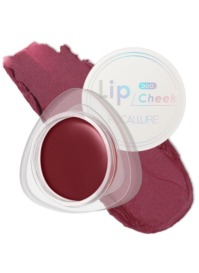 FOCALLURE Velvet-hazy Matte Cheek Lip Mud Dual-use For Lips And Cheek Lip Clay High Pigment Lipstick Blush Lasting Lip Tint