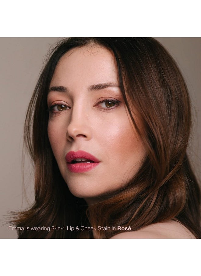 Mineral Fusion 2-in-1 Lip & Cheek Stain Rose, 0.10 fl oz, Rosey Pink hydrating, long-lasting, matte lip and cheek color