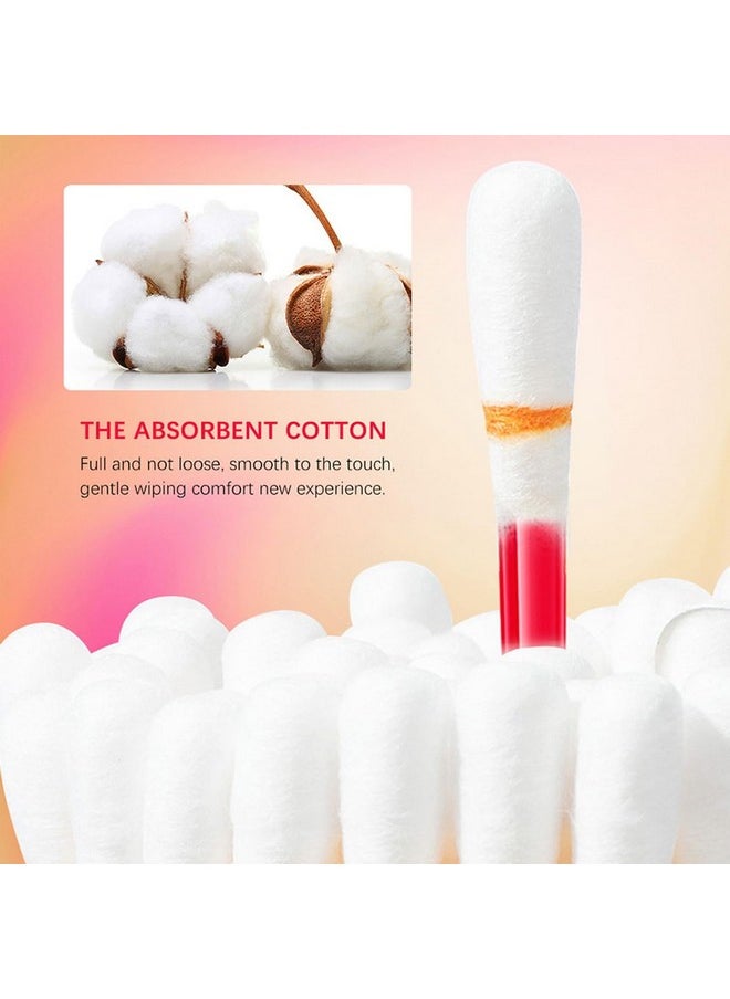 SWETIYOU Lip Tint Cotton Swab, 20 Pcs Waterproof Non-Stick Cotton Swab Lipstick Long Lasting Q Tip Lip Tint Stain, Cute Lip Makeup Products(Pitaya)