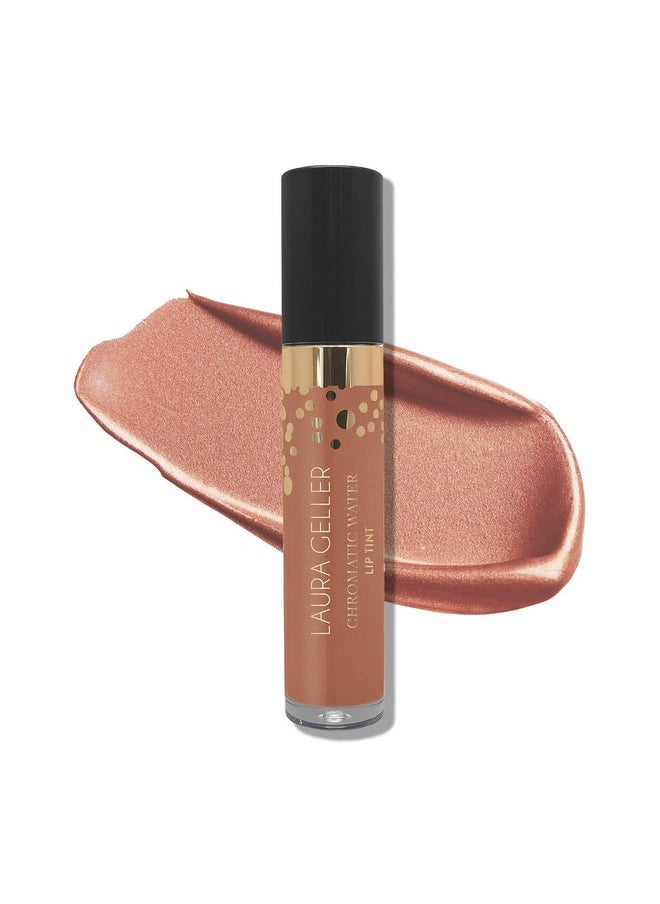 LAURA GELLER Chromatic Water Lip Tint, Holographic Lip Color, Water-Based Formula to Hydrate Dry Lips, Au Lait